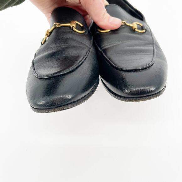 Gucci Black Brixton Horsebit Leather Collapsible-heel Loafer Women's size EU 37 - Picture 4 of 11